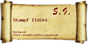 Stampf Ildikó névjegykártya